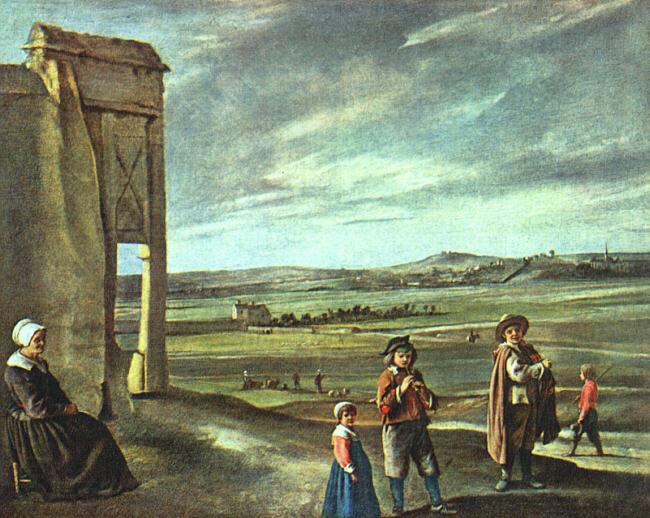 Louis Le Nain Landscape with Peasants Spain oil painting art